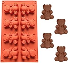 8 Cavity Bear Groove Shape Silicone Cake Mould - Non-stick Specific Shape Kitchen Moulds Silicone Mould for Baking, Soaps, Dessert, Decoration, Muffins