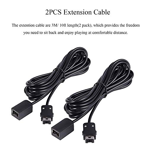 Chilartalent 1 Nes Mini Classic Controller With 2 Pack Of 10Ft Extension Cable For Nes Classic, Snes Classic, Wii And Wii U Controller #TOP2