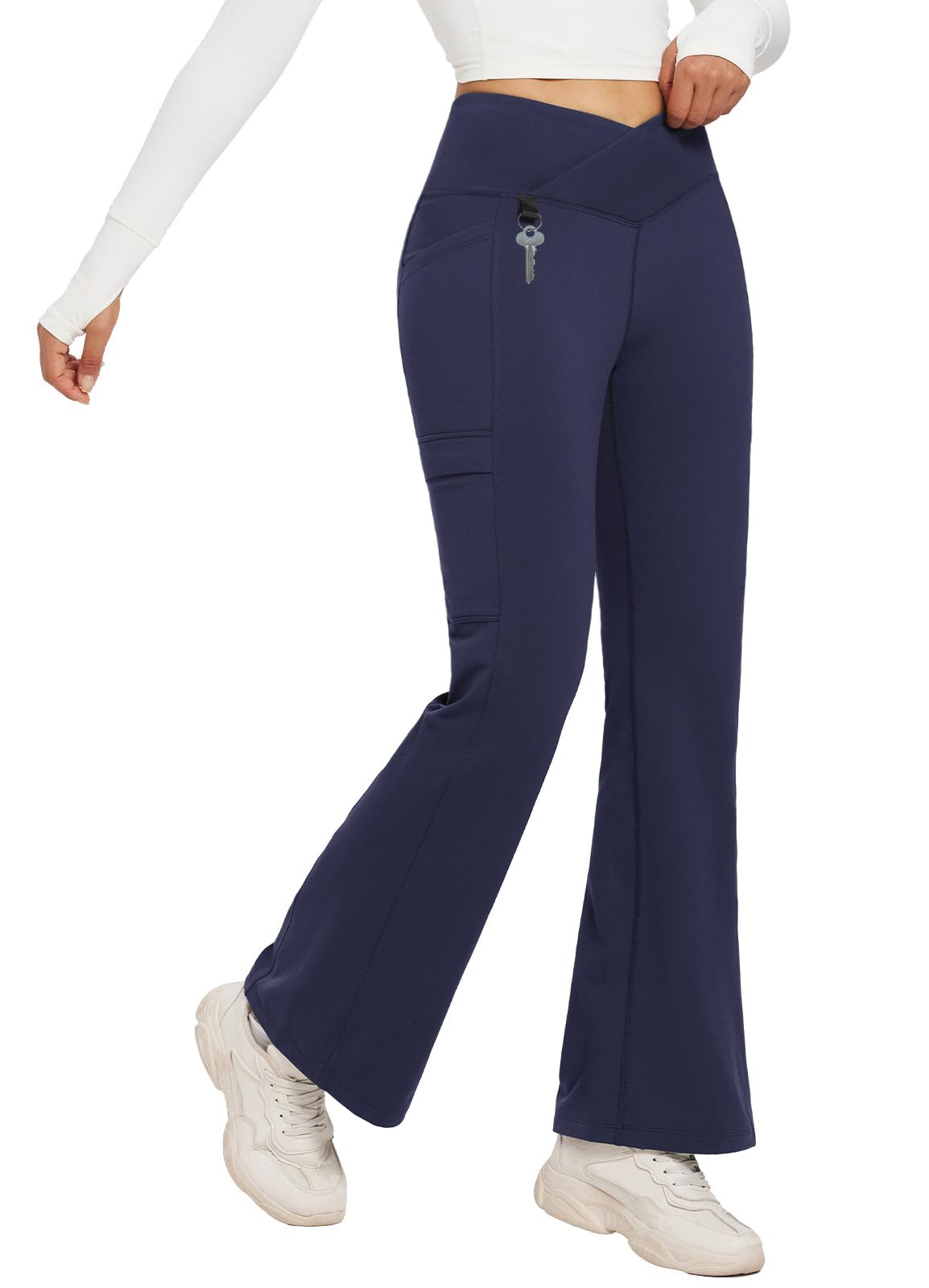 BALEAF Pantaloni da trekking da donna, impermeabili, antivento, termici, con tasche, primavera, autunno, XS-3XL