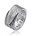 Produktbild Kuzzoi Massiver Herrenring(14mm) im Feder Design schwarz oxidiert, Bandring für Männer aus 925 Sterling Silber, Ring im Vintage Look, Ringgröße 62, 0609382419_62