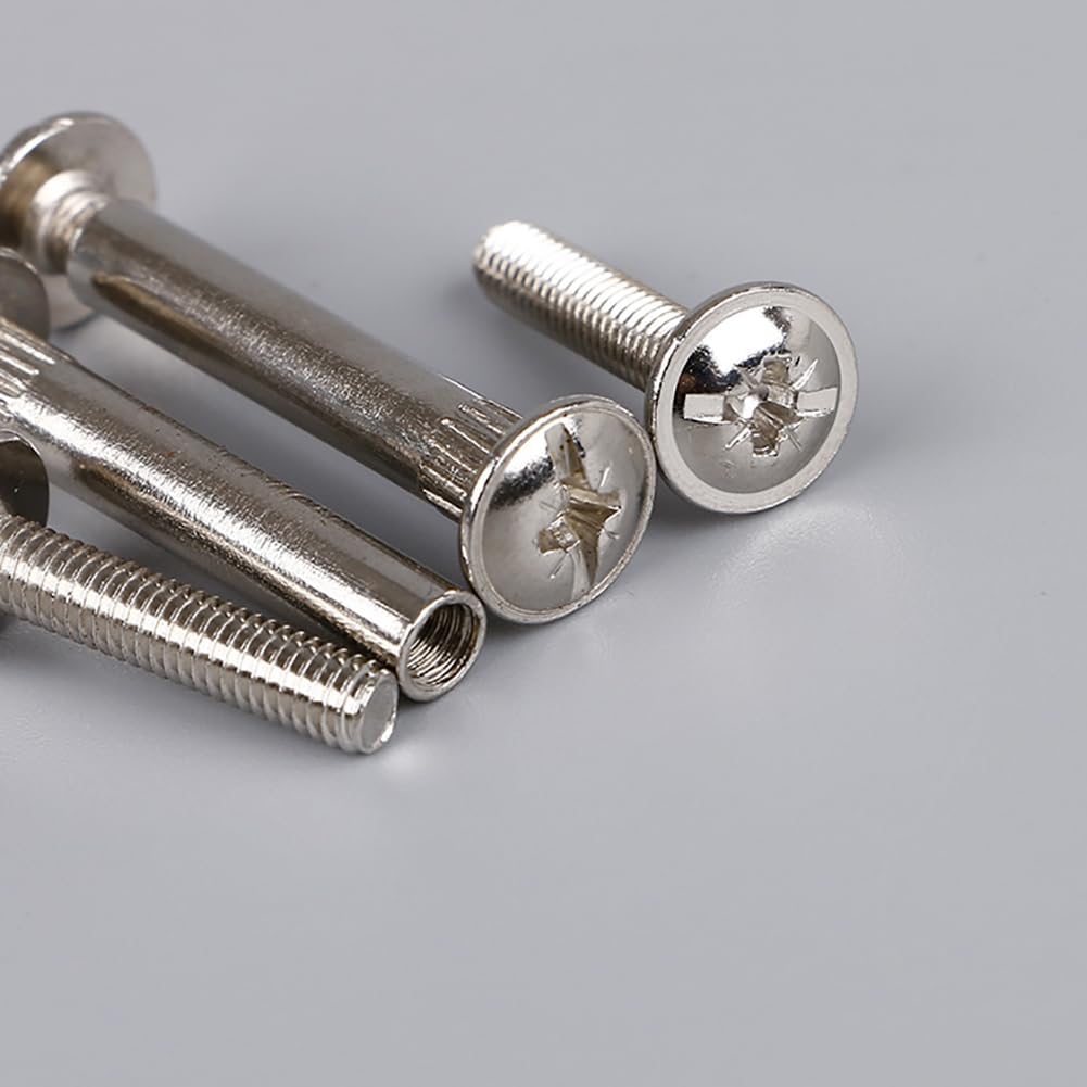 GSHLLO 20 Pcs M5 x 35 mm Furniture Connecting Screws Door Handle Screws Cupboard Joining Bolts Cabinet Binding Screws Bookshelf Connector Fasteners with Sleeve