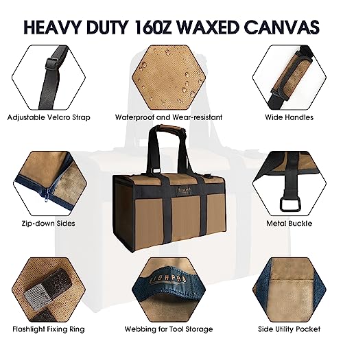 Highpro Firewood Carrier With Handles – Waxed Canvas Log Carrier Tote - Log Carrier For Firewood – Best For Carrying Wood At Home Or Camping By Outdoor #TOP4