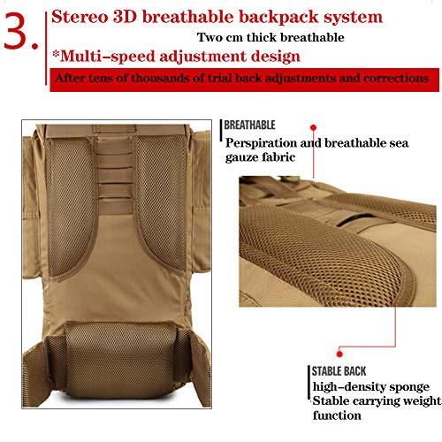Rucksack 100 Liter BCXS 100 l taktischer Rucksack für Outdoor-Aktivitäten