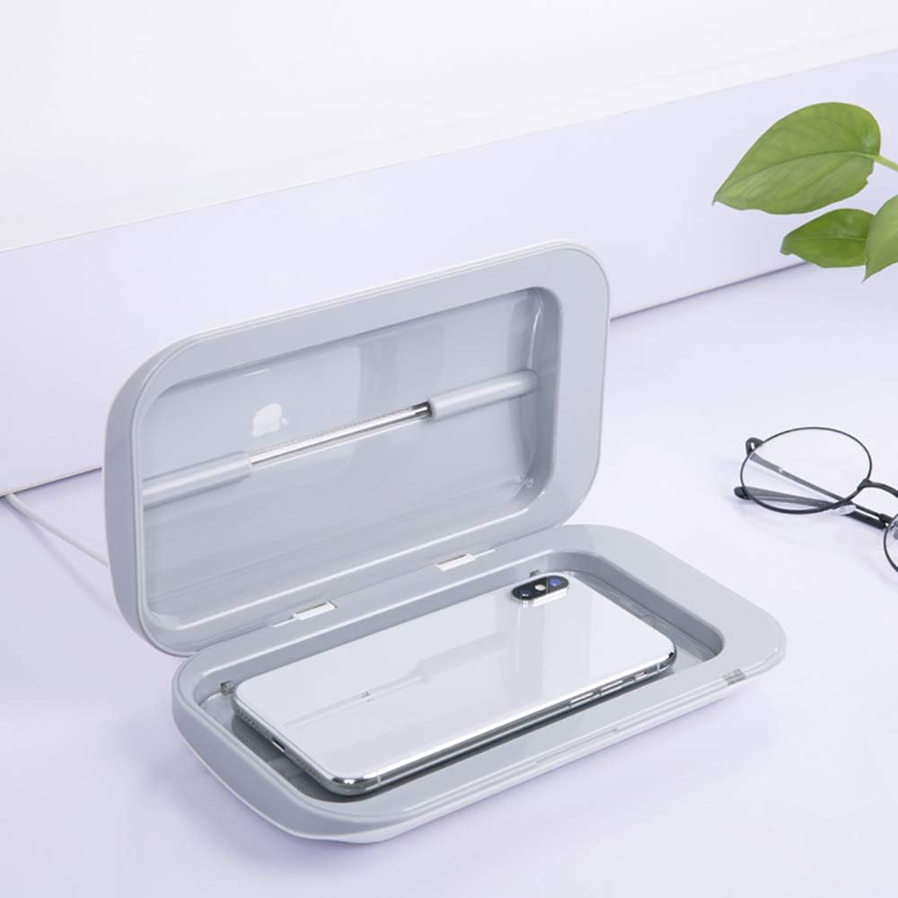 Portable UV Cell Phone Sanitizer with USB Charger - Multi-Use UV Light Disinfection for Smartphones under 6in, for Masks Watches Jewelry, Killed Bacteria 99.9%