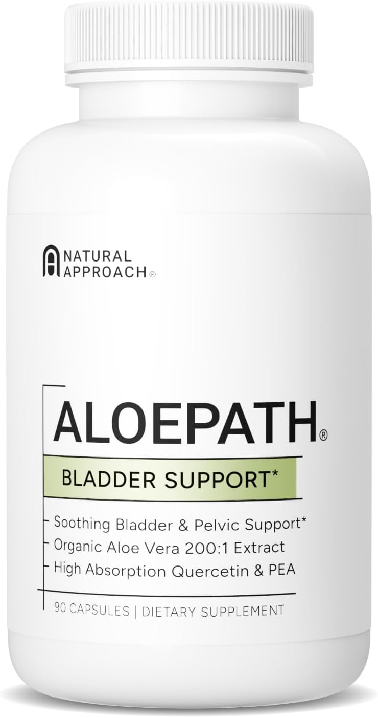 Supports Bladder Health & Urinary Tract | Organic Freeze-Dried Aloe Vera 200x Extract | Vegan Bladder Supplement for Women & Men | Palmitoylethanolamide, Quercetin, L-Arginine | 90 Capsules