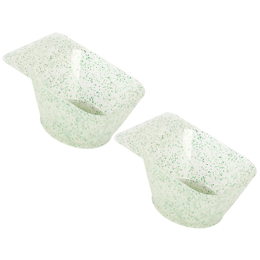 2 Pieces Hair Color Bowl Glitter Hair Dye Bowl Hair Color Mixing Bowl Plastic Color Mixing Tint Bowl Square Applicator Bowl Hair Dyeing Coloring Tools for Home Salon, Green