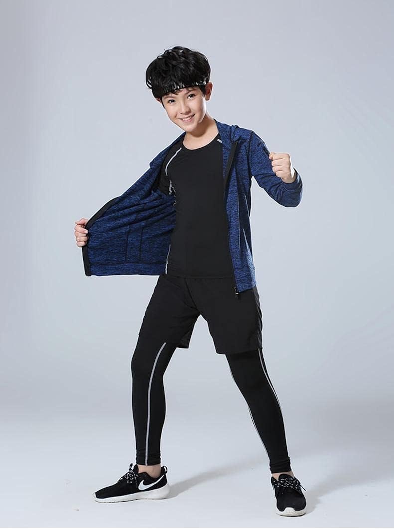 Joy2fitt Boys and Toddlers' Hoodie Full Zip Up Athletic Sport Jacket Basic Long Sleeve Lightweight Sweatshirts for Children (4-13 Years) Blue 8-9Y: Clothing, Shoes & Jewelry