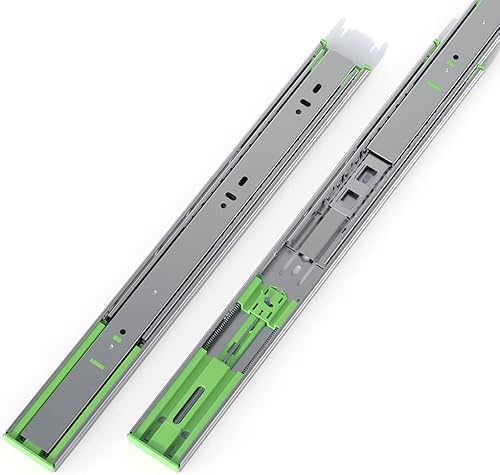 Miniatura 7 de FivePears 2 pares de correderas de cajón de cierre suave de 20 pulgadas, capacidad de carga de 150 libras, rodamiento de bolas de extensión