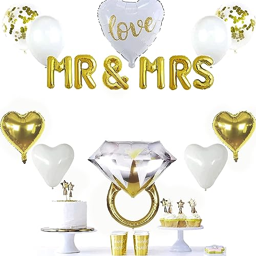 Image of Letter Balloons Gold Party Balloon - 40 Inch Large Gold Letter M Balloon, Letter Balloon Birthday Decorations, Balloon for Women Men Anniversary Party Decorations Supplies