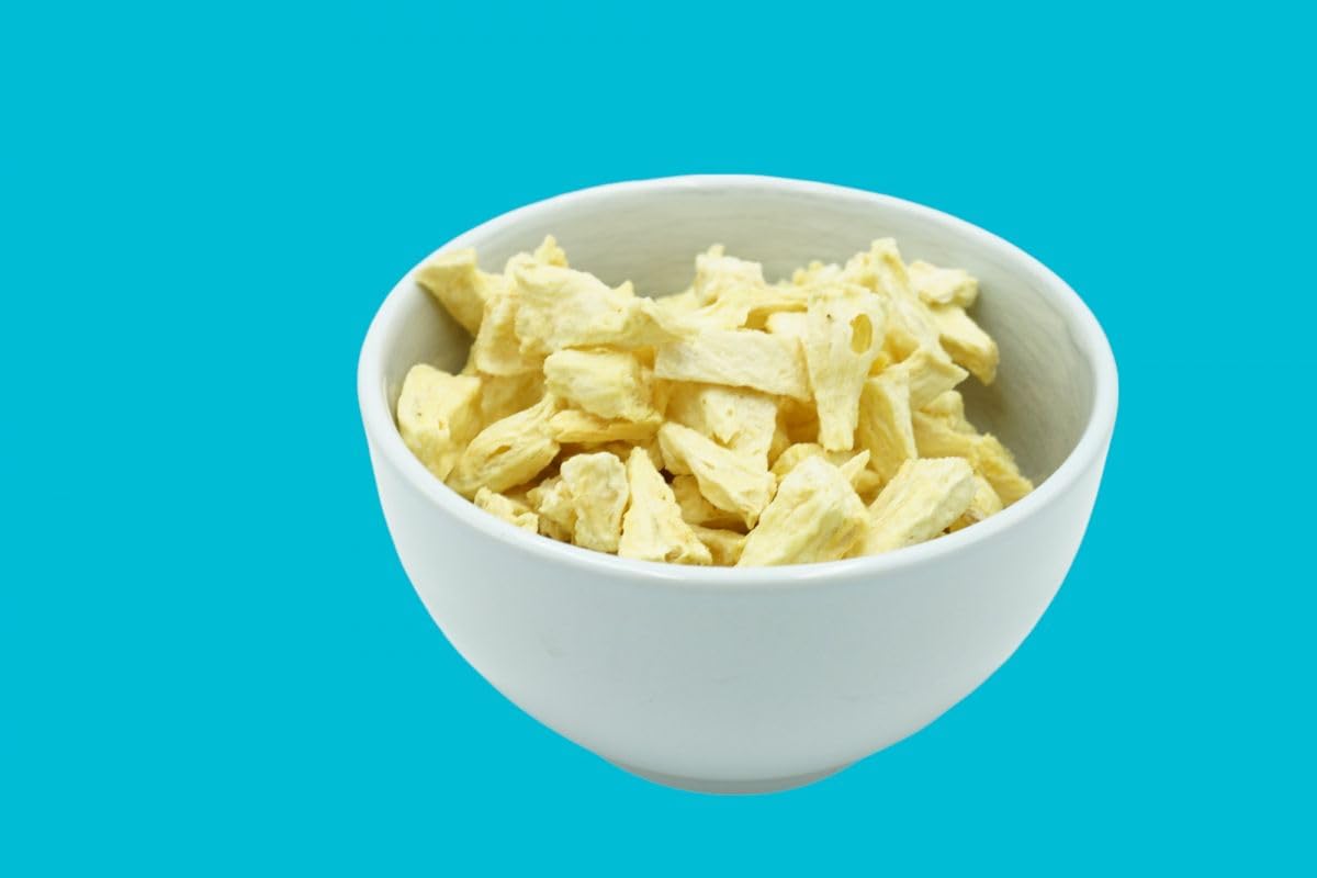 Müsli Mühle gefriergetrocknete Bio Ananas Stücke – Trockenobst – 1000g | Für Müsli, Toppings, als Backzutat & Snack – exotischer Geschmack & Süße – reich an Nährstoffen & Vitamin C – Trockenfrüchte