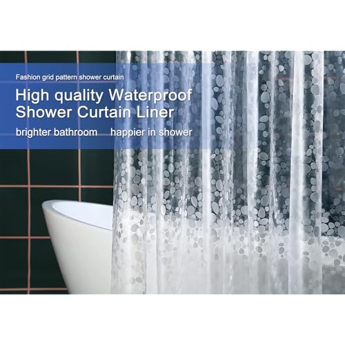 36x72 Shower Curtain Liner, EVA Vinyl Small Narrow Shower Curtain Liner with 2 Weighted Magnets and rustproof Metal Grommets for Bathroom,Non-Toxic Waterproof No Smell Shower Liner by M_lapis - Used condition - Image 4