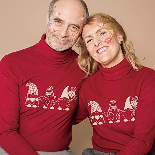 OLYCRAFT 2Pcs Self Adhesive Printing Stencil Gnome Valentine's Day Silk Screen Printing Stencil Christmas"Love" Reusable Mesh Stencils for DIY Home Decor T-Shirt Pillow Fabric Bags 22x28cm