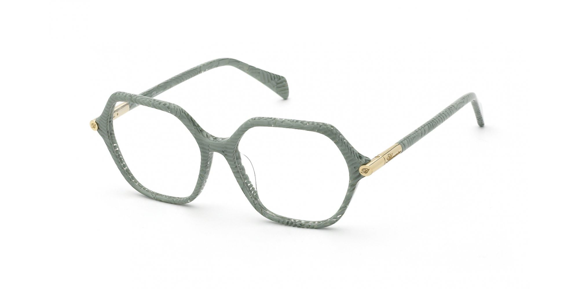 Blumarine Gafas de Vista VBM256 Verde glittery lucido 53/15/140 Mujeres