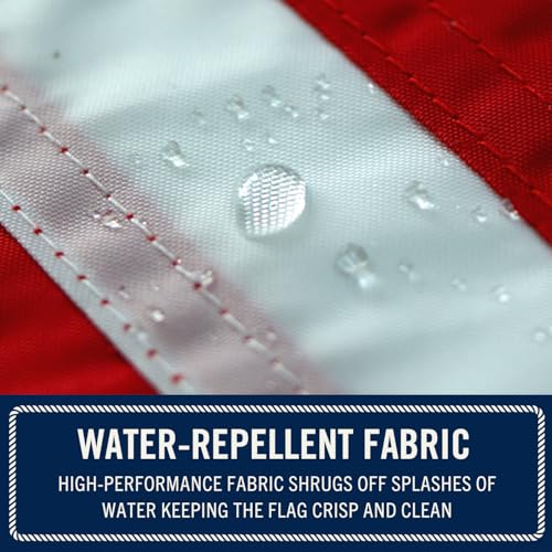 RainierSupplyCo Large American Flag for Boat - 16x24 USA Boat Flags with Embroidered Stars, Sewn Stripes, 2 Brass Grommets, 4 Heavy Duty Clips - Outdoor Banner for Pontoon, Yachts, Boating Accessories by Rainier Supply Co - Image 5
