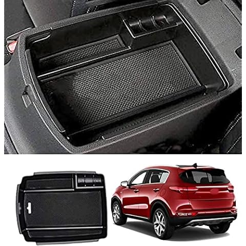kaungka Car Center Console Tray Armrest Secondary Storage Box Center Console Organizer for 2017-2022 Kia Sportage Cover