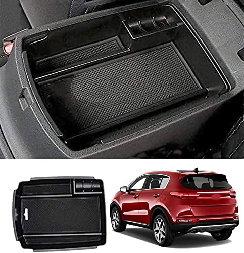 kaungka Car Center Console Tray Armrest Secondary Storage Box Center Console Organizer for 2017-2022 Kia Sportage
