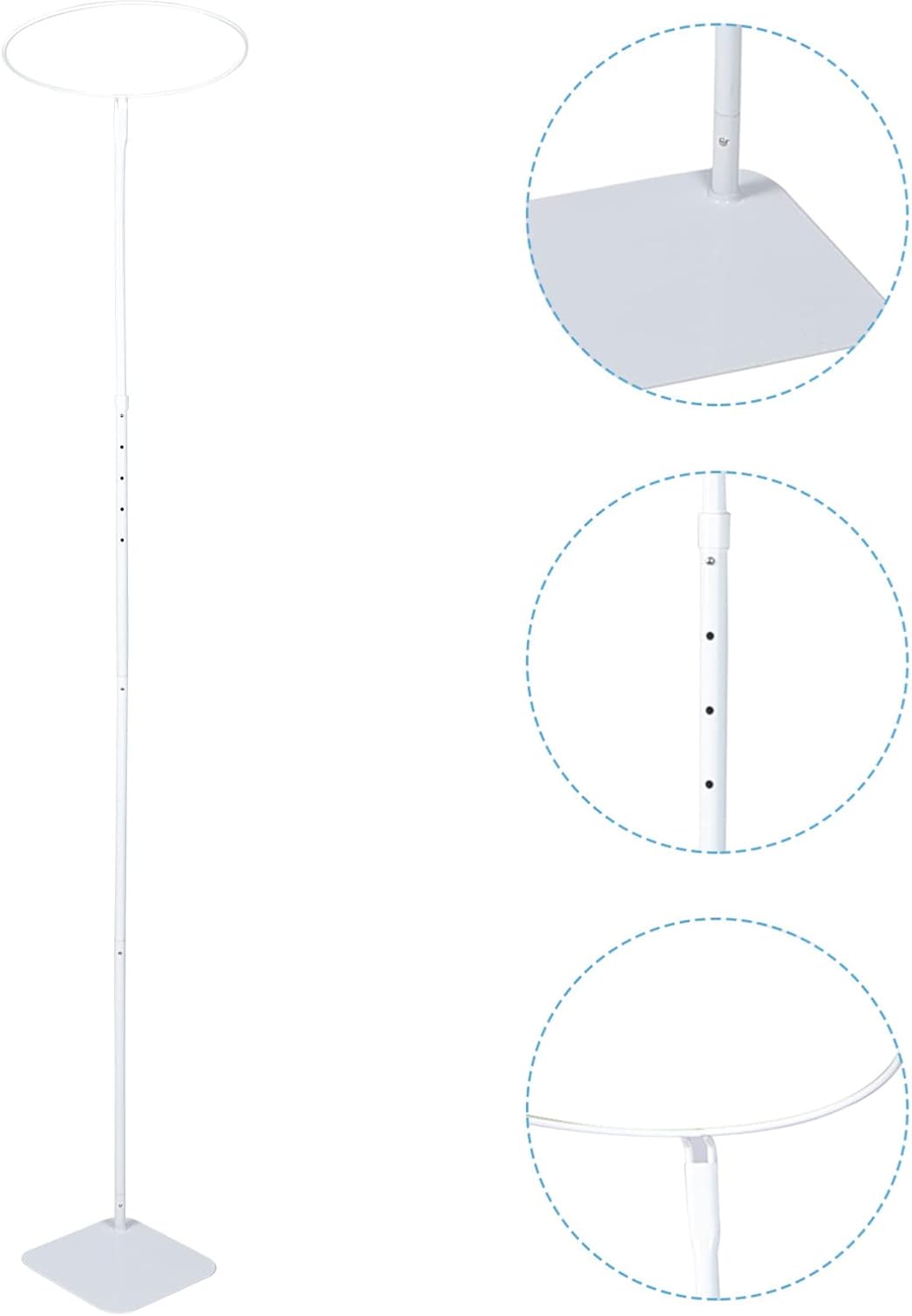 Kisangel Net Stand Adjustable Crib Canopy Holder Clip- on Net Holder Support Bracket Mounting Rack Accessories for Home Crib Cot Bed Easy Assembly Installation