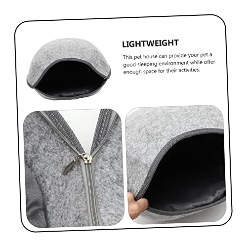 POPETPOP 2 Pçs Cão Cinza Claro Pequeno Lavável Coelho Gatos Canil Shell Tenda Máquina Quente Gatinho
