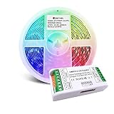 GIDERWEL Mini 4 Channel DMX Decoder,RGBW DMX Decoder,16A RGB RGBW LED Strip Controller+RGBW LED Stri
