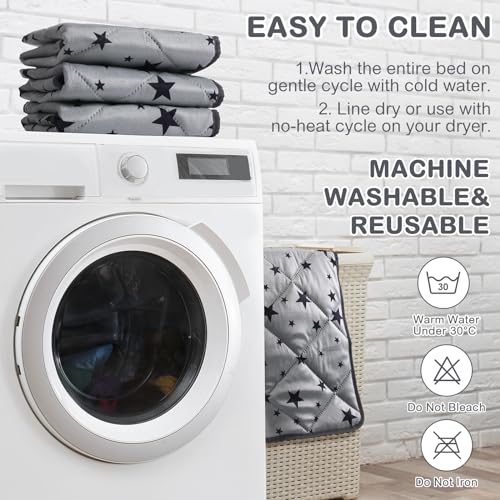 Namalu 4 Selbstwärmende Katzendecken Hundedecke mit Stern Muster Warme Weiche Decke für Haustier Waschbares Hundebett rutschfeste Decke für Outdoor Indoor (Rechteck, 45 x 60 cm)