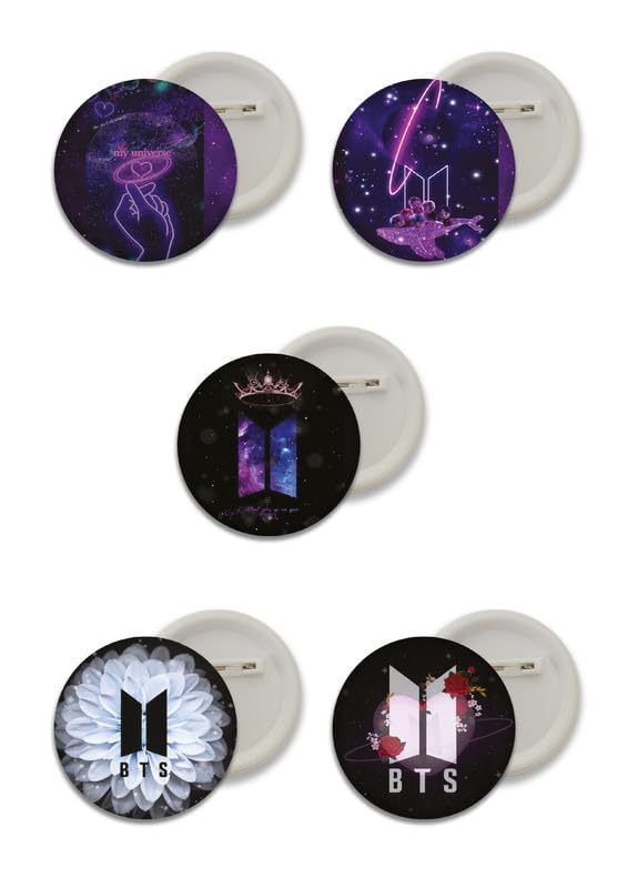K-POP・アジア BTS EPILOGUE PIN BUTTON SET D2C Plastic Premium BTS Round Pin Button Badge - Perfect for Boys