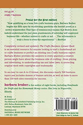 The Crafts Business Answer Book: Starting, Managing, And Marketing A Homebased Arts, Crafts, Or Design Business #TOP1
