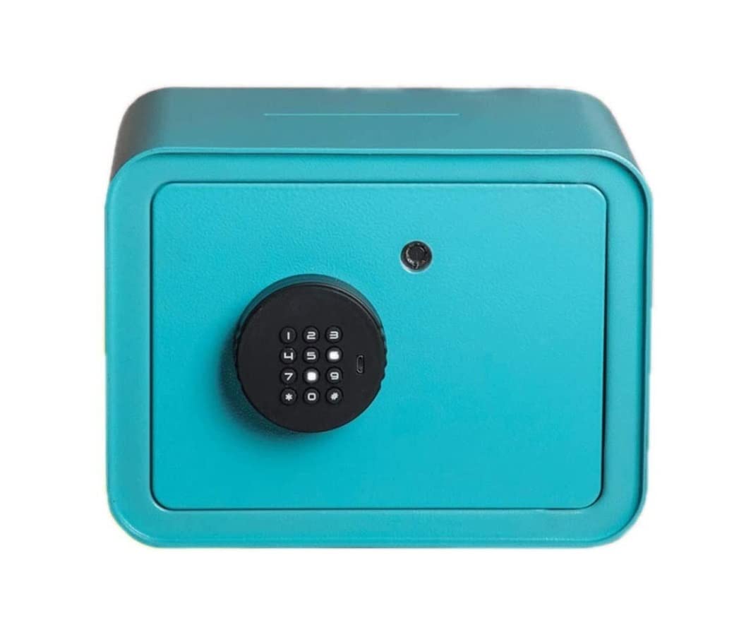Tirelire Economie Jouet Mot De Passe Tirelire Métal Électronique Tirelire Clé Déverrouillable Tirelire Cochon(Blue)