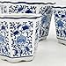 Galt International Blue & White Floral Porcelain Ceramic Decorative Flower Pot 8