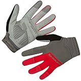 Endura Mens Hummvee MTB Cycling Glove Full Finger - Red, Medium