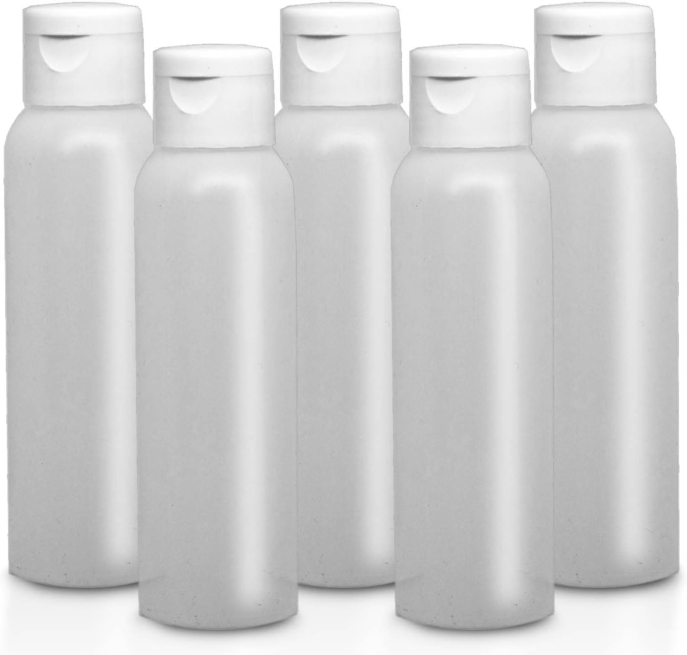 Travel Bottles for Filling Empty 100 ml Bottles with Flip Cap Transparent Plastic Dispenser