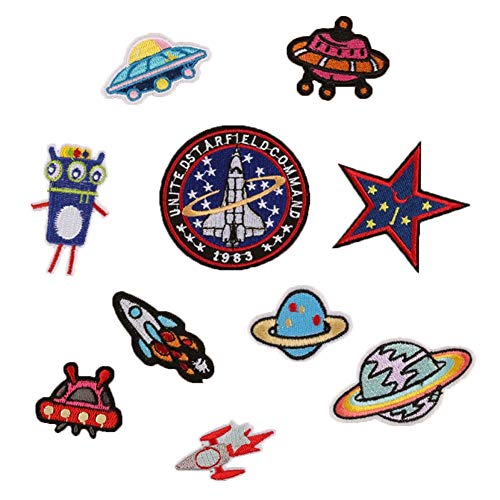 10 pcs Planète étoiles Embroidered Iron on Patch Vêtements Applique Autocollant badge Décor Qingsb Cover