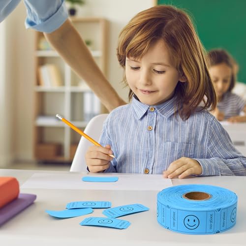 image for L LIKED 500 Raffle Tickets, Smile, Blue(6 Color Selection), Single Rol