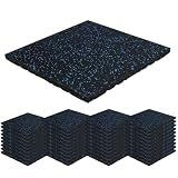 KaRaDaStyle ゴムマット ジムマット 20mm 防音 防振 床 ホームジム 筋トレ ダンベル トレーニング 衝撃吸収 ラバー gym mat 50角 (40枚セット/ブルー)