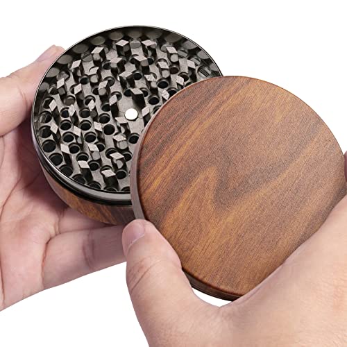 KINGTOP Grinder, Large 3" Spice Grinder (Wood Grain Brown) - Image 5