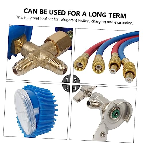 Set Manómetro de Presión para Reparación de Aire Acondicionado miniatura 3