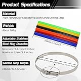 JFG RACING 52 cm/20.47 Inches Motorcycle Exhaust Protection Collar Adjustable Universal for Pit Dirt Bike Motocross Supermoto Enduro Scooter Red - Image 4