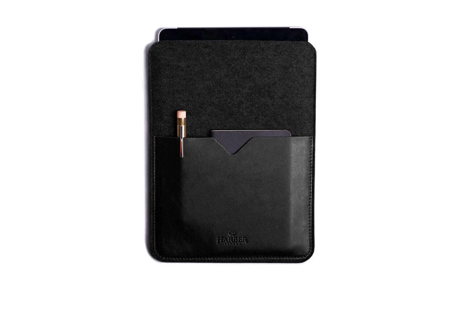 Harber London Black Edition – skórzany pokrowiec na tablet i czytnik e-booków (Kindle/Kindle Paperwhite (2012/2018), CZARNY)