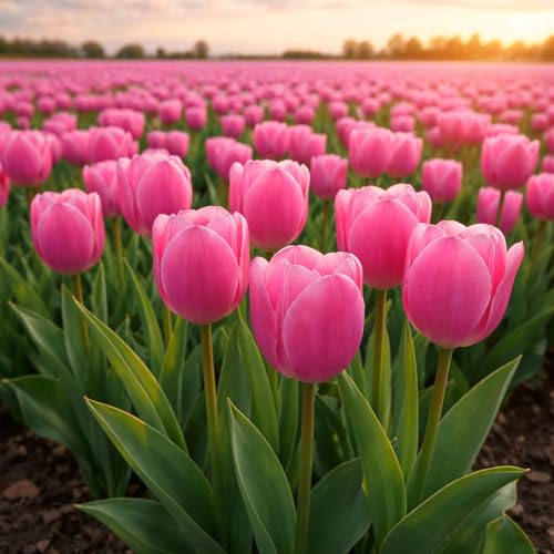 10 Pink Parade Tulip Bulbs | Pink Darwin Hybrid Tulips for Planting