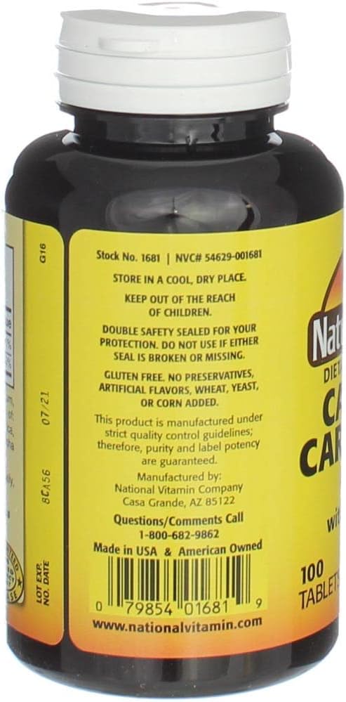 Nature's Blend Calcium Carbonate with Vitamin D3, 100 Tablets (Pack of 3)