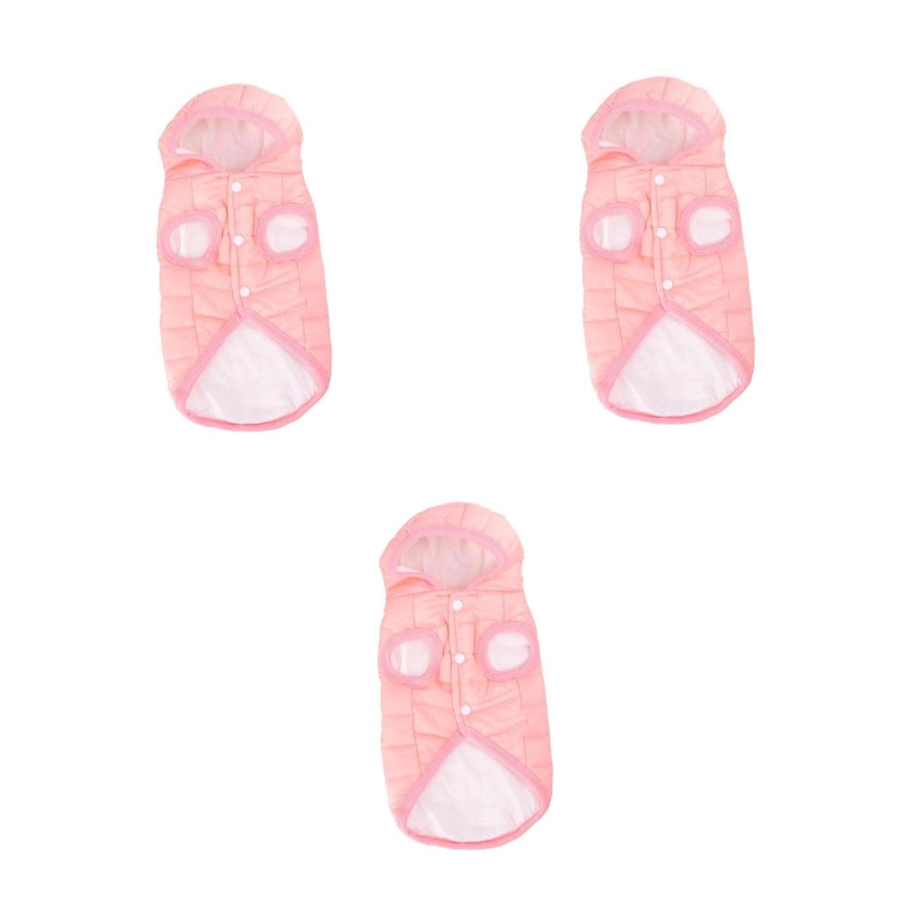 Beaupretty 3pcs Warm Pet Winter Coats Cotton Hoodie Vest for Puppies Dog Clothes for Dogs for Photos and Special Occasions
