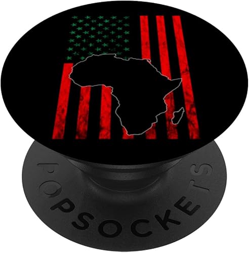 Miniatura 1 de Bandera panafricana de la UNIA de la historia negra afroamericana, PopSockets intercambiables PopGrip