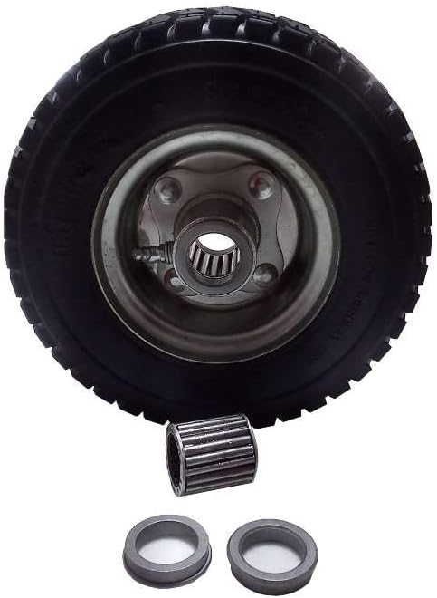 (1) Tire 9x3.5-4 No Flat Solid Compatible With 2 Wheel Velke System fits 72410088 VKXWHEEL 10816 Includes Bearings fits 77410031 77410030 VKXRLBRG VKXBRGRTNR