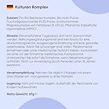 Kulturen Komplex mit 60 Mrd. KBE - 20 Bakterienstämme und Bio Inulin -120 vegane Kapseln - Bakterienkulturen mit Bifidobacterium, Lactobacillus Gasseri & Reuteri - 2 Monate Vorrat - WeightWorld
