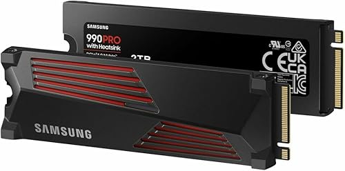 SAMSUNG - 990 PRO - Interno SSD - 2 TB - Con dissipatore di calore - PCIe 4.0 - NVMe 2.0 - M2 2280 - Fino a 7450 MB/s (MZ-V9P2T0GW) - 7