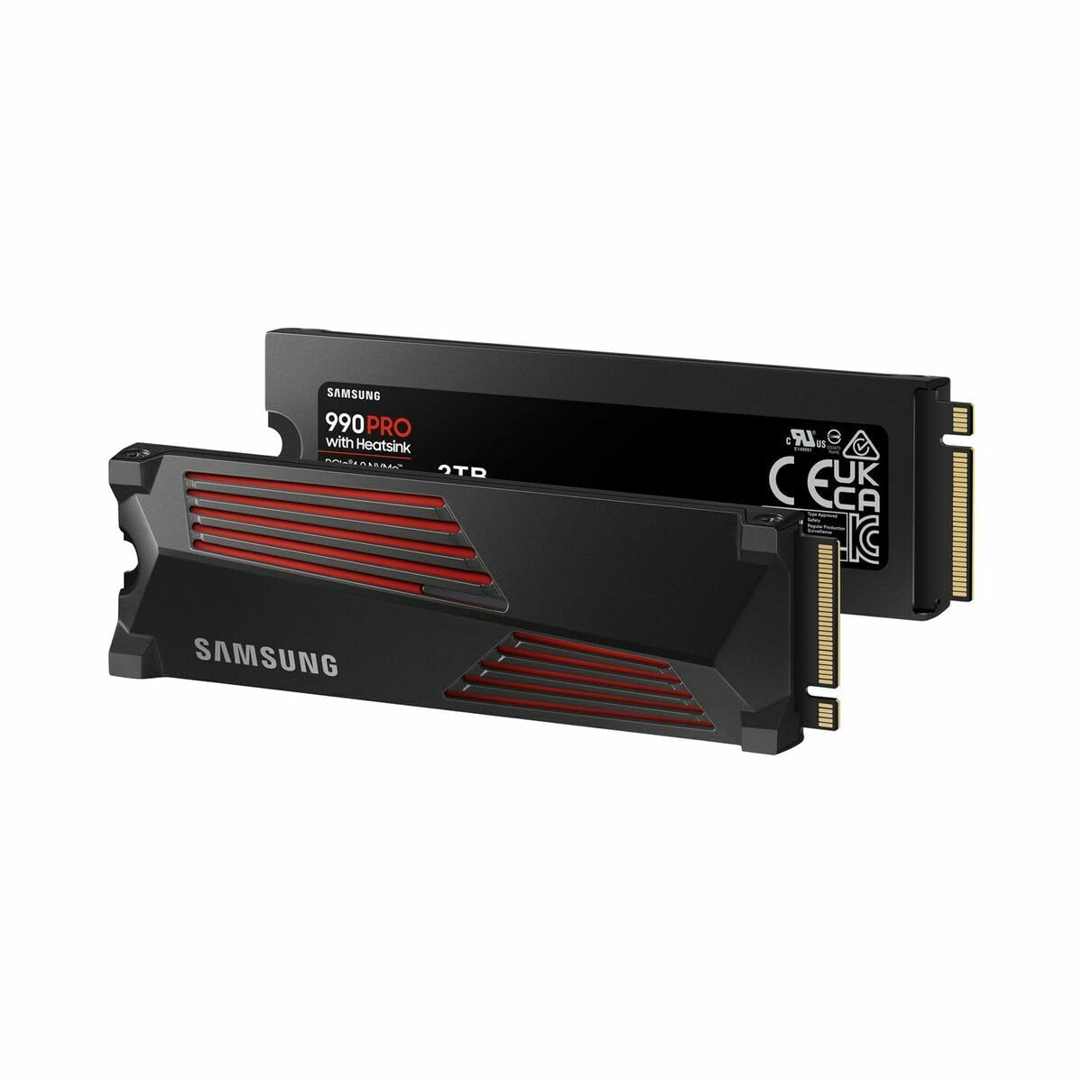 SAMSUNG - 990 Pro - Disque SSD Interne - 2 to - avec dissipateur - PCIe 4.0 - NVMe 2.0 - M2 - Compatible PS5 (MZ-V9P2T0GW)