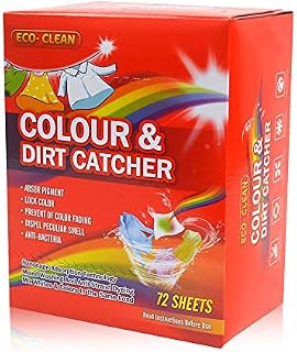 Color Catcher for Laundry, Dye Trapping Sheets 72 Count, Prevent Light Colored Clothes
