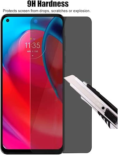 Miniatura 6 de (2+2 para Motorola Moto G Stylus 5G (no para 4G) (paquete de 2) Protector de pantalla de privacidad de vidrio templado antiespía y (2 unidades)