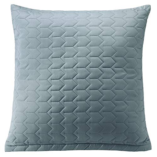 Aqua-Textil Dreamlike Zierkissen 80 x 80 cm Silber Mikrofaser Dekokissen leichte Wattierung Steppkissen