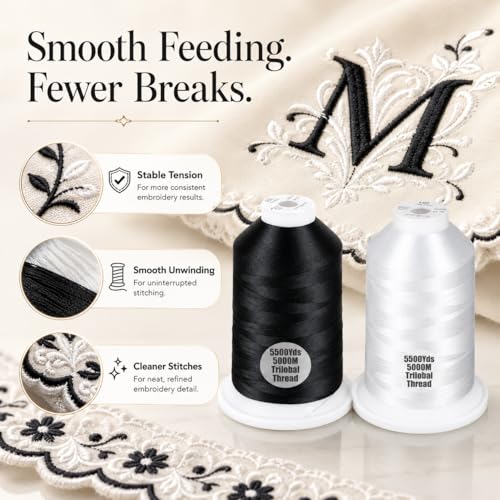 Simthread 2Pk 5500Y 40WT Polyester Embroidery Thread miniatura 5