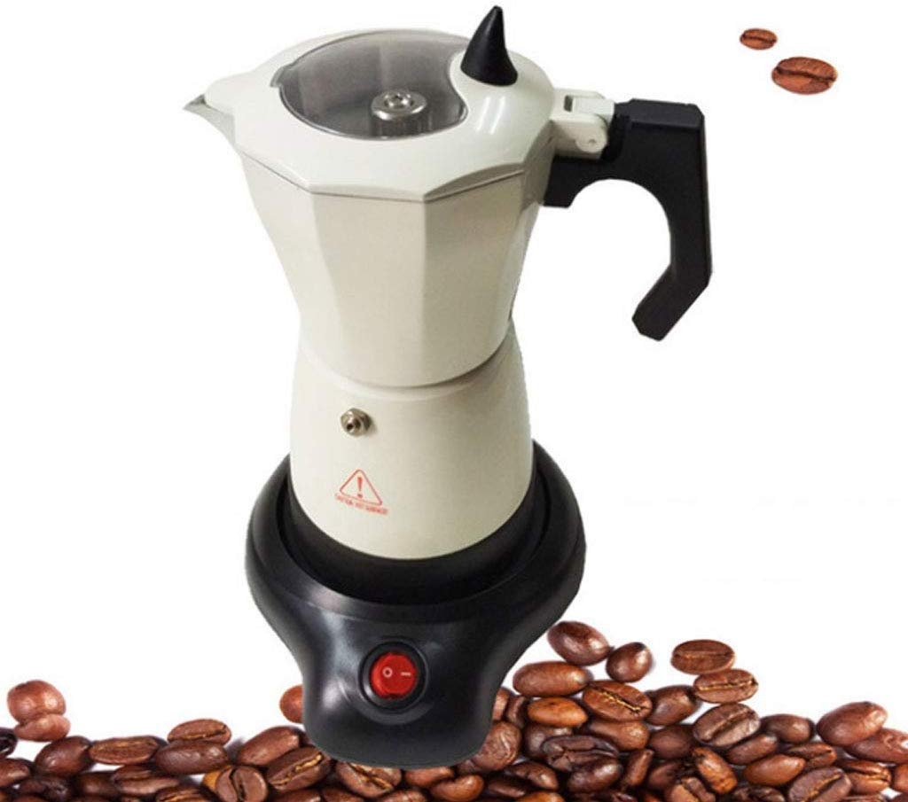 CUNTO TEmkin Macchina da caffè con filtro Macchina da caffè elettrica portatile Macchina per caffè espresso in acciaio inossidabile Moka Pentola per utensili da cucina domestici 100 500 ml Facile da